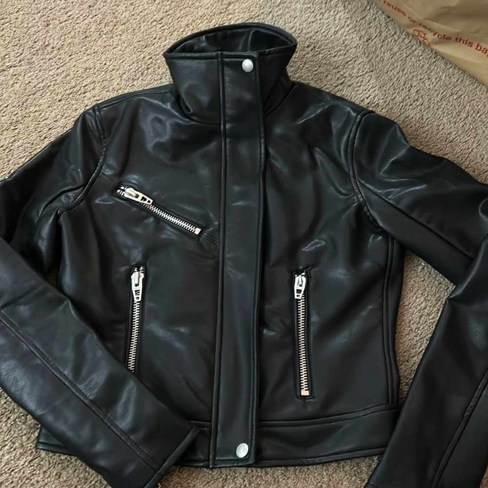 BLANKNYC Faux Leather Moto Jacket